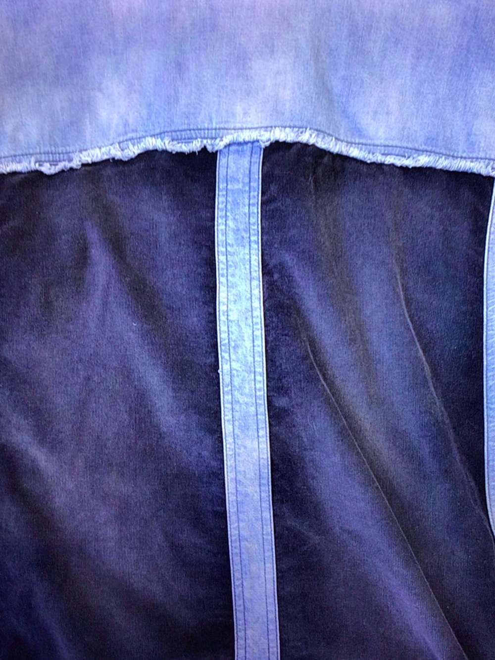 We The Free Patchwork Light Blue Denim Shirt Jacket - Picture 9 of 9